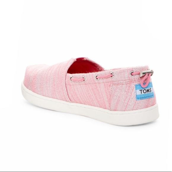 🌸NWT🌸Toms Youth sparkly pink boat shoes - Picture 3 of 8
